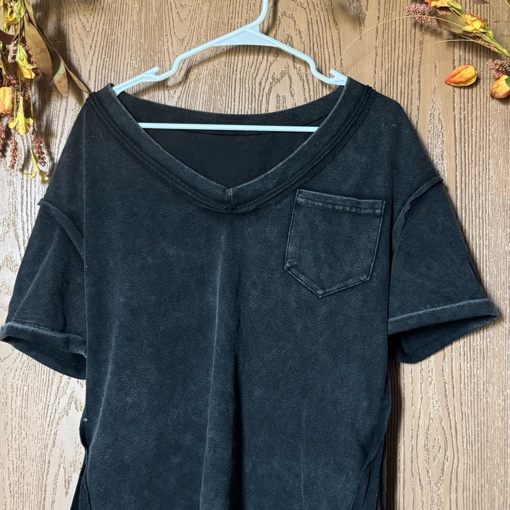 Black Short Sleeve Women's Top